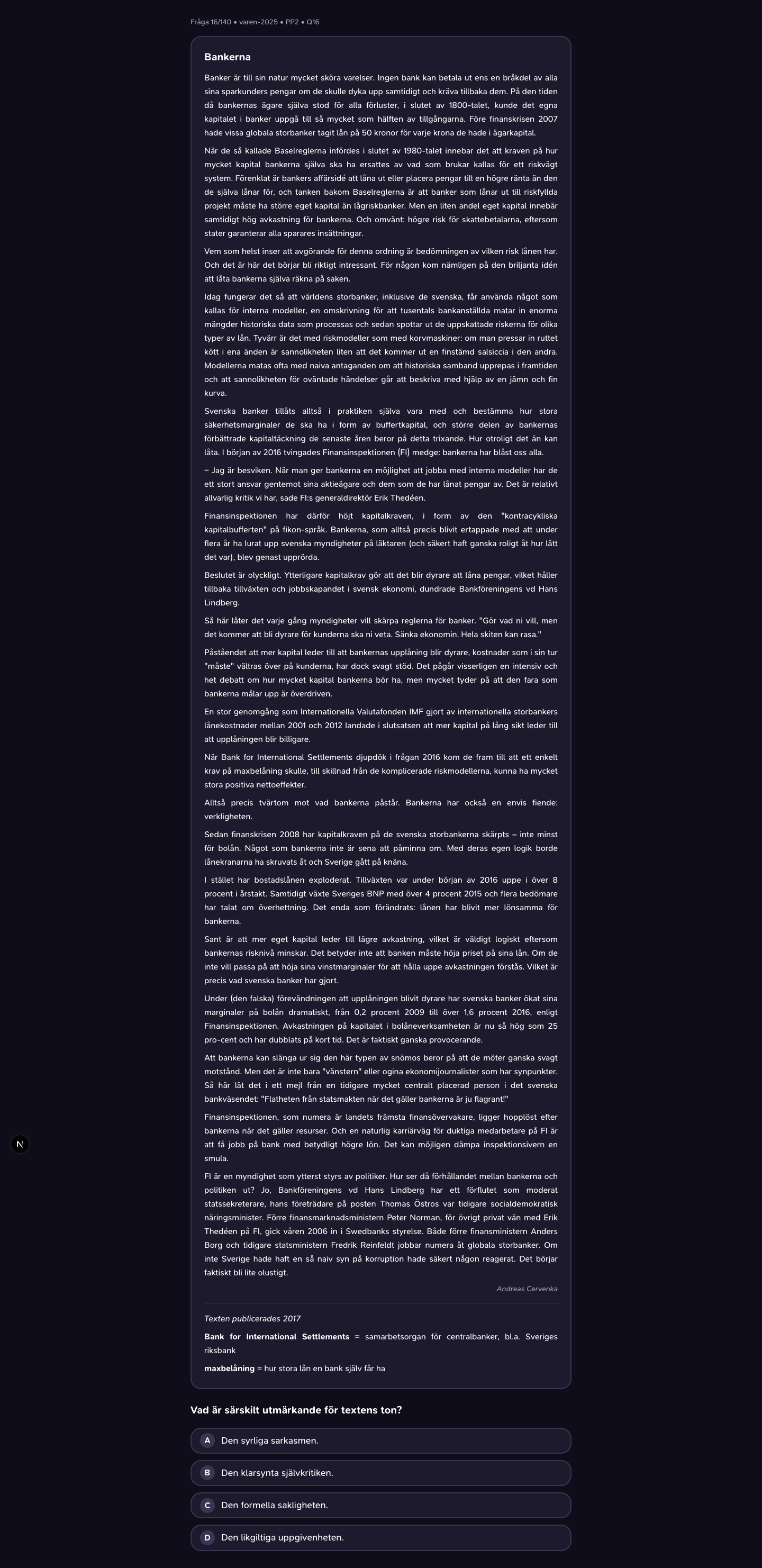 varen-2025 · PP2 · Q16 · verbal (LÄS)