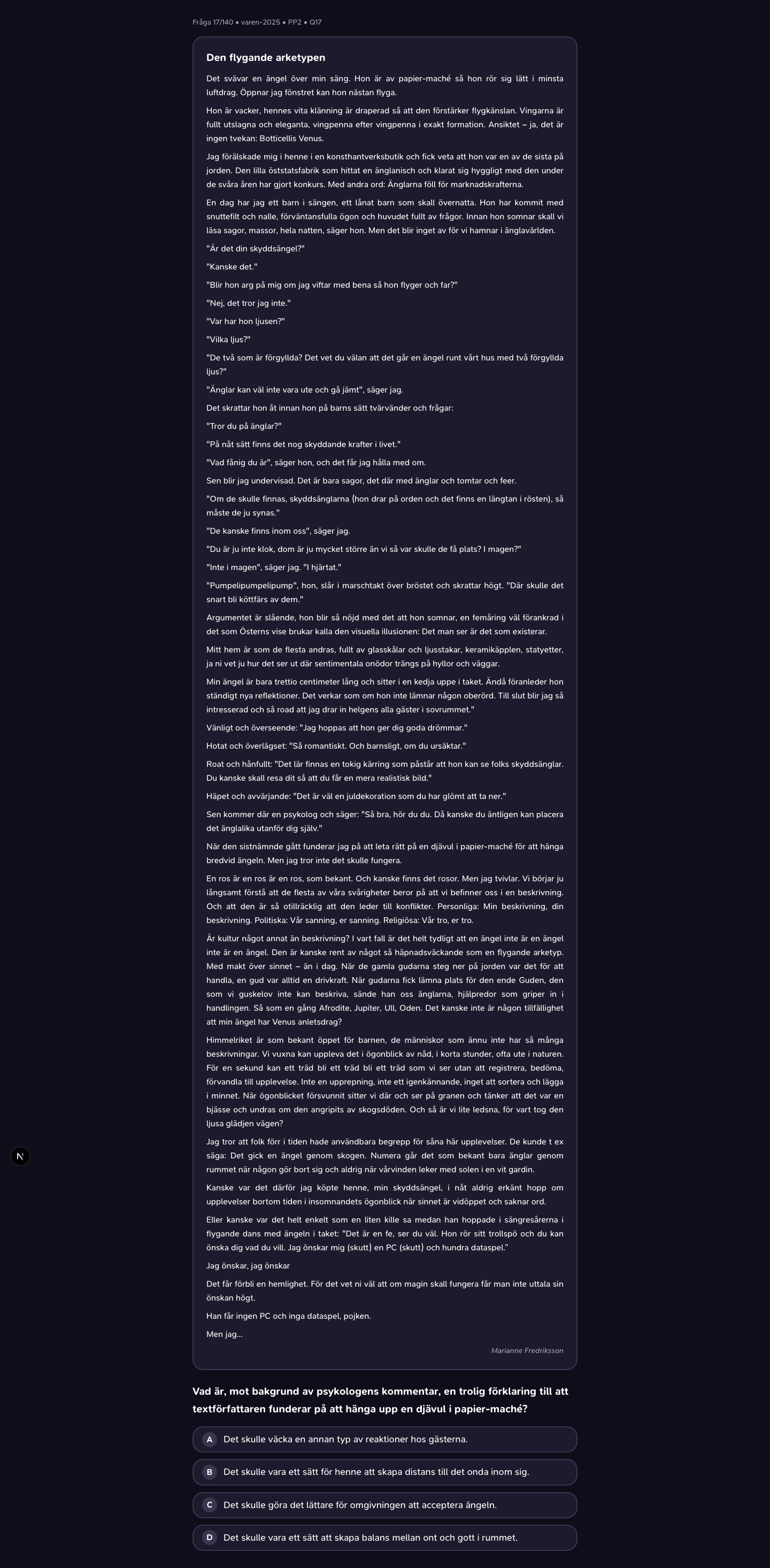 varen-2025 · PP2 · Q17 · verbal (LÄS)