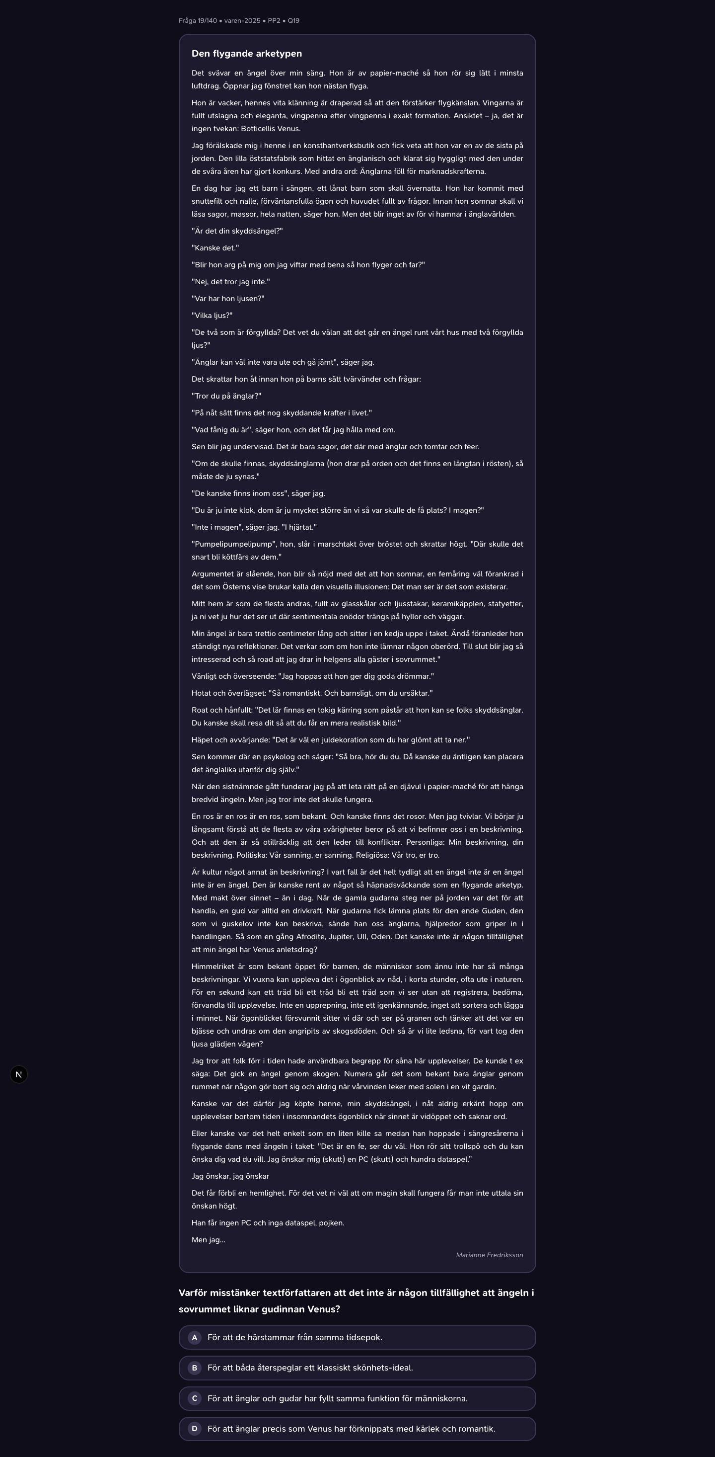 varen-2025 · PP2 · Q19 · verbal (LÄS)