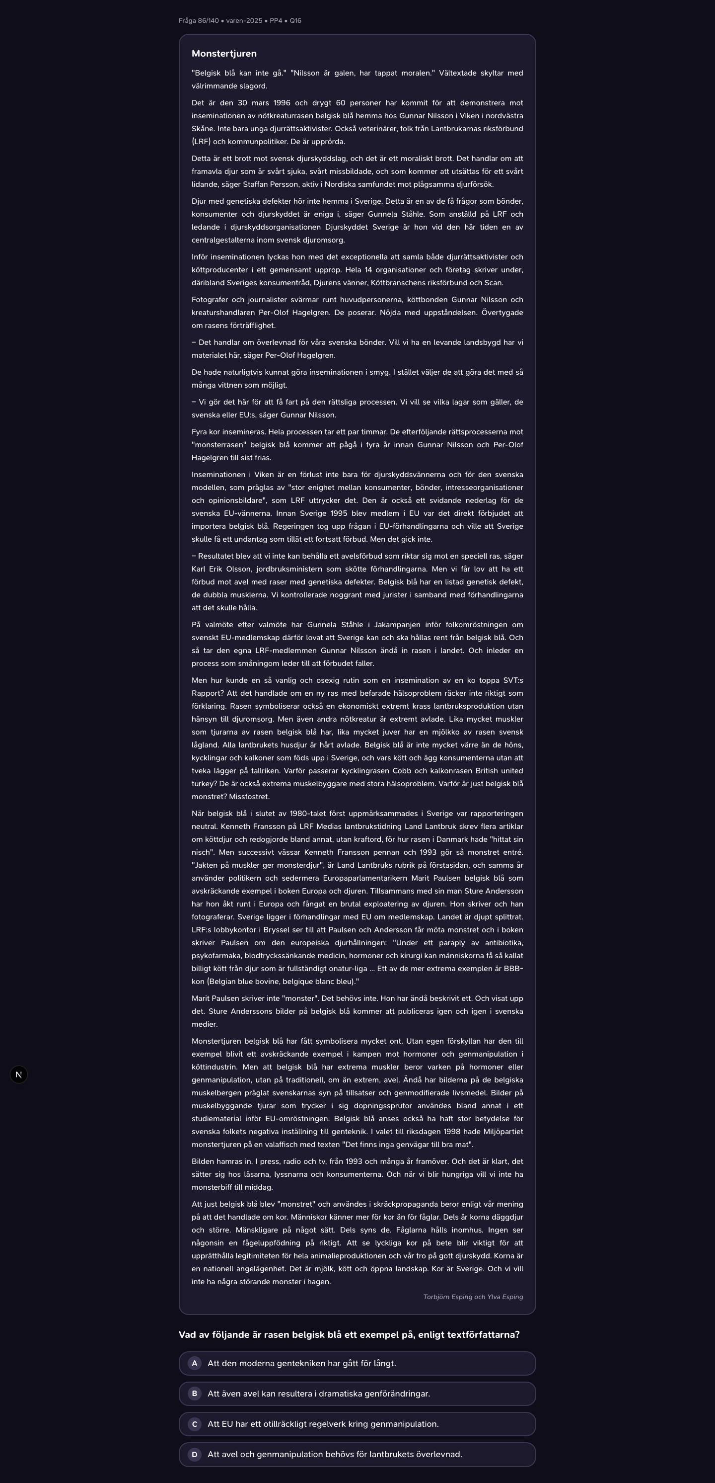 varen-2025 · PP4 · Q16 · verbal (LÄS)