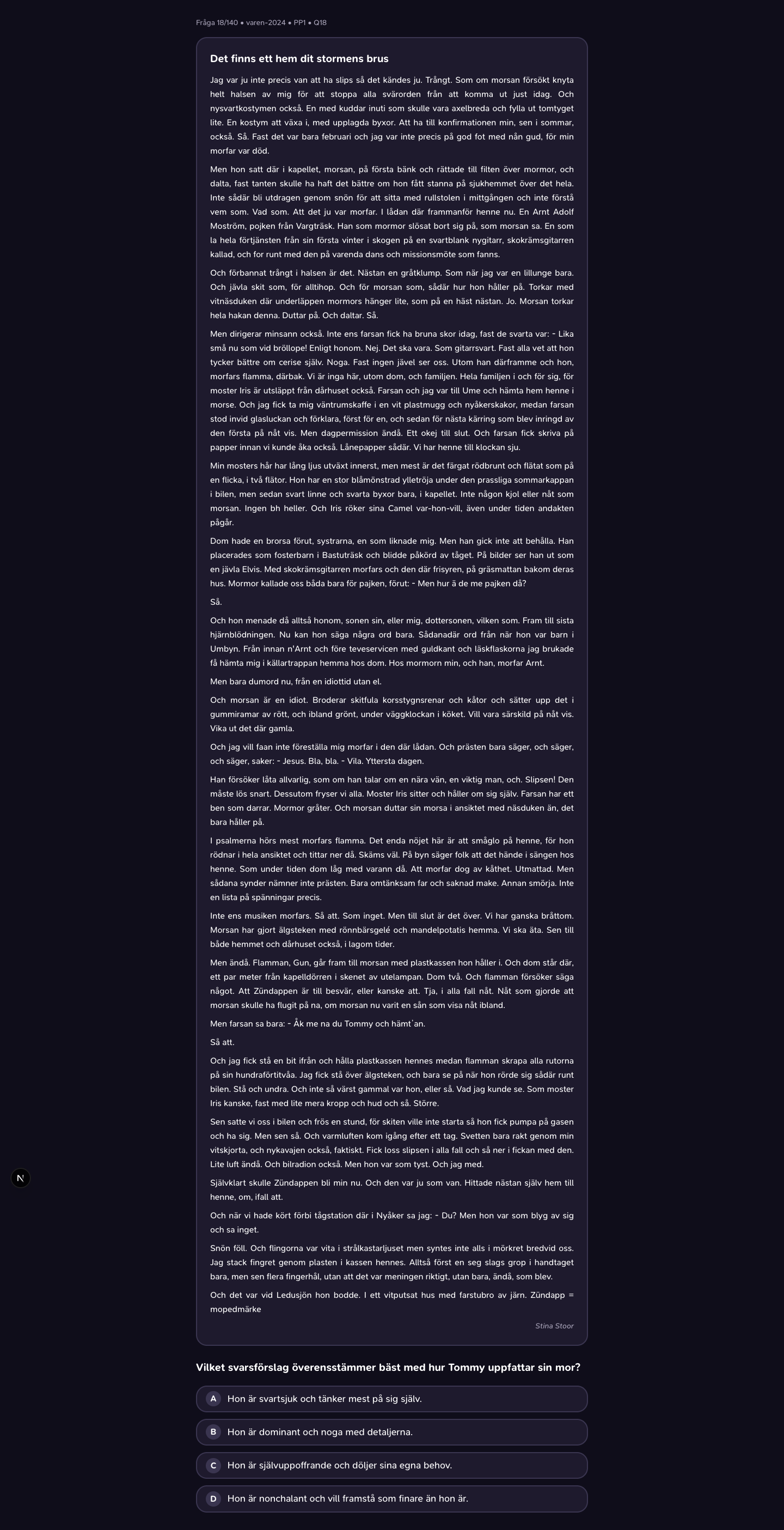 varen-2024 · PP1 · Q18 · verbal (LÄS)