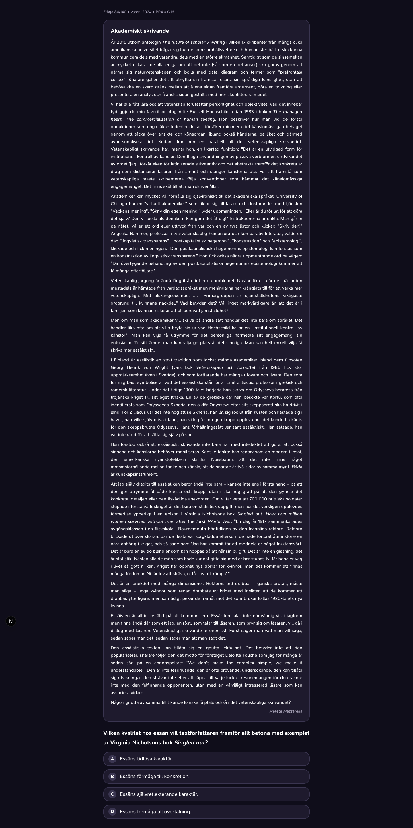 varen-2024 · PP4 · Q16 · verbal (LÄS)