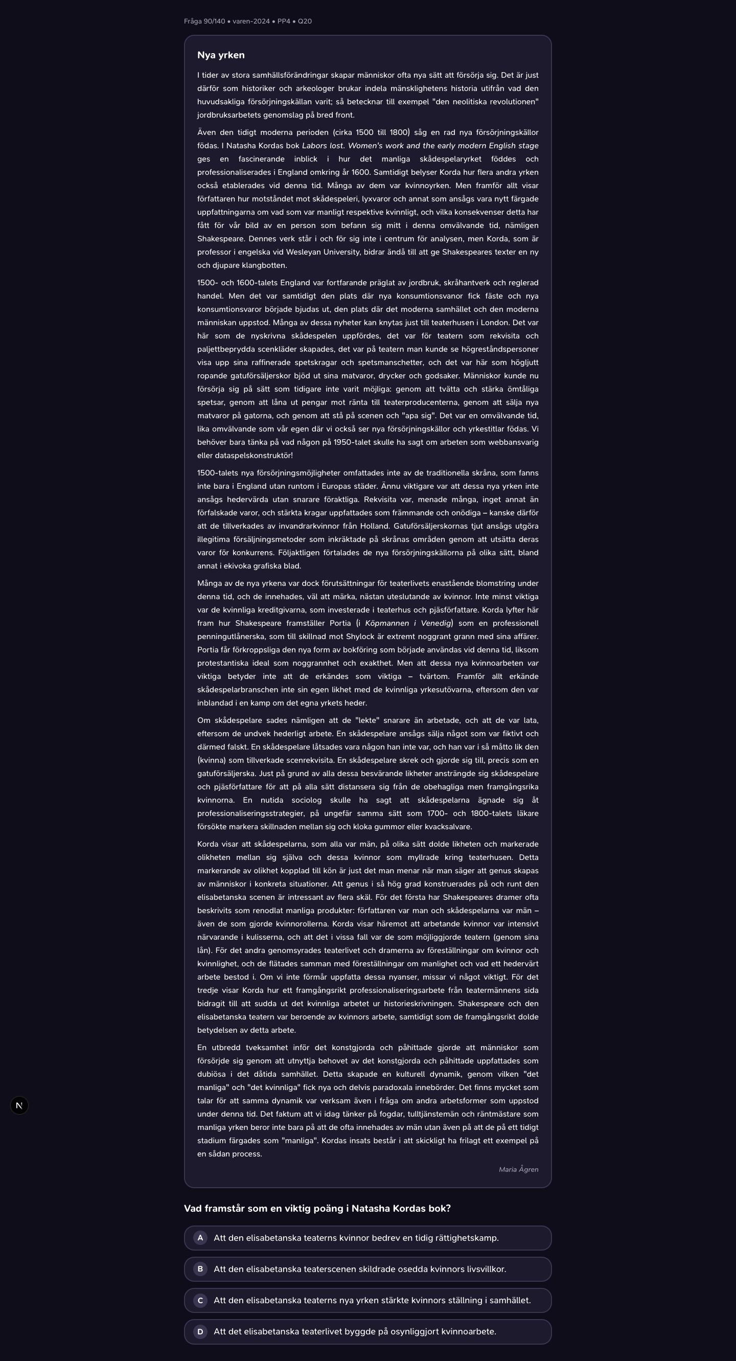 varen-2024 · PP4 · Q20 · verbal (LÄS)